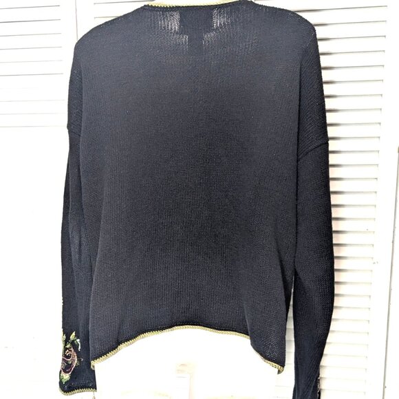 Vintage Y2k 2001 Heirloom Collectibles Cardigan Sweater Large Embroidery Beaded - Picture 8 of 16